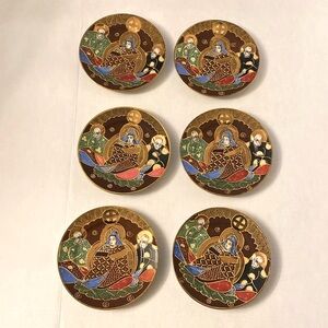 Vintage plates with beautiful motif